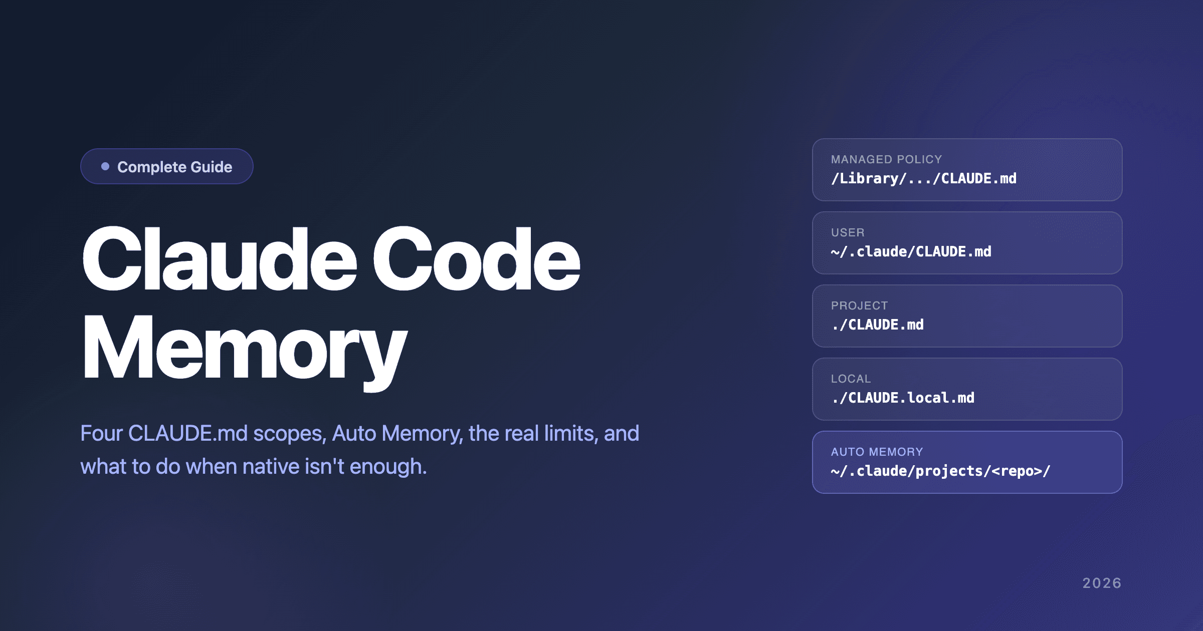 Claude Code Memory: Complete Guide to Persistence
