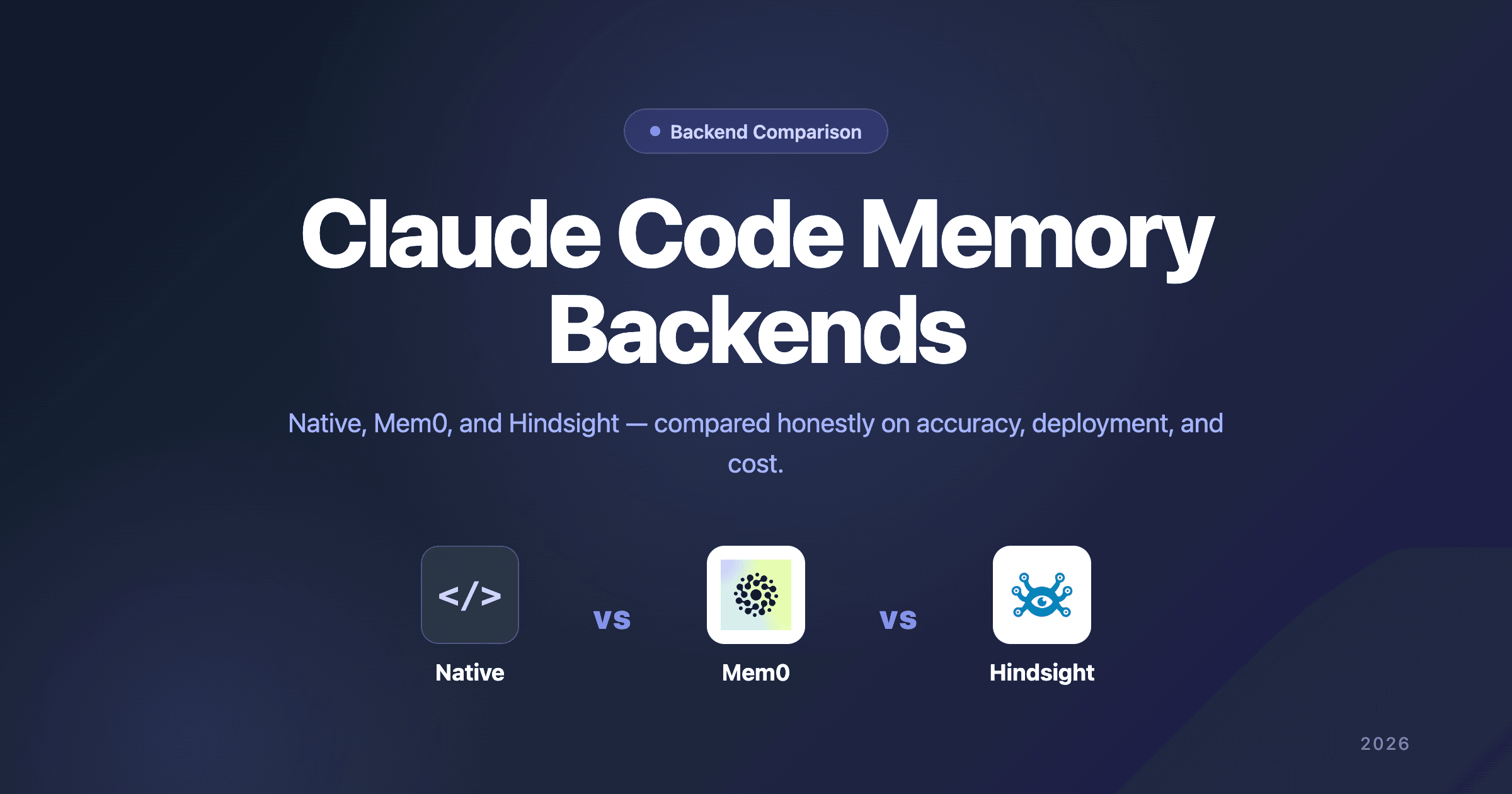Claude Code Memory vs Mem0 vs Hindsight: Comparison