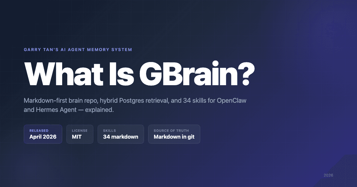 What Is GBrain? Garry Tan's AI Agent Memory System Explained