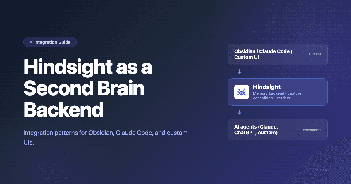 Hindsight as a Second Brain Backend (Integration Guide)
