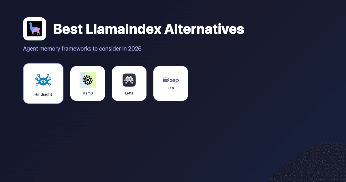 Best LlamaIndex Memory Alternatives for AI Agents (2026)