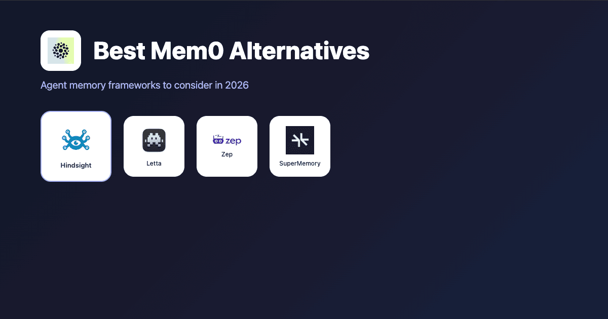 Best Mem0 Alternatives for AI Agent Memory in 2026