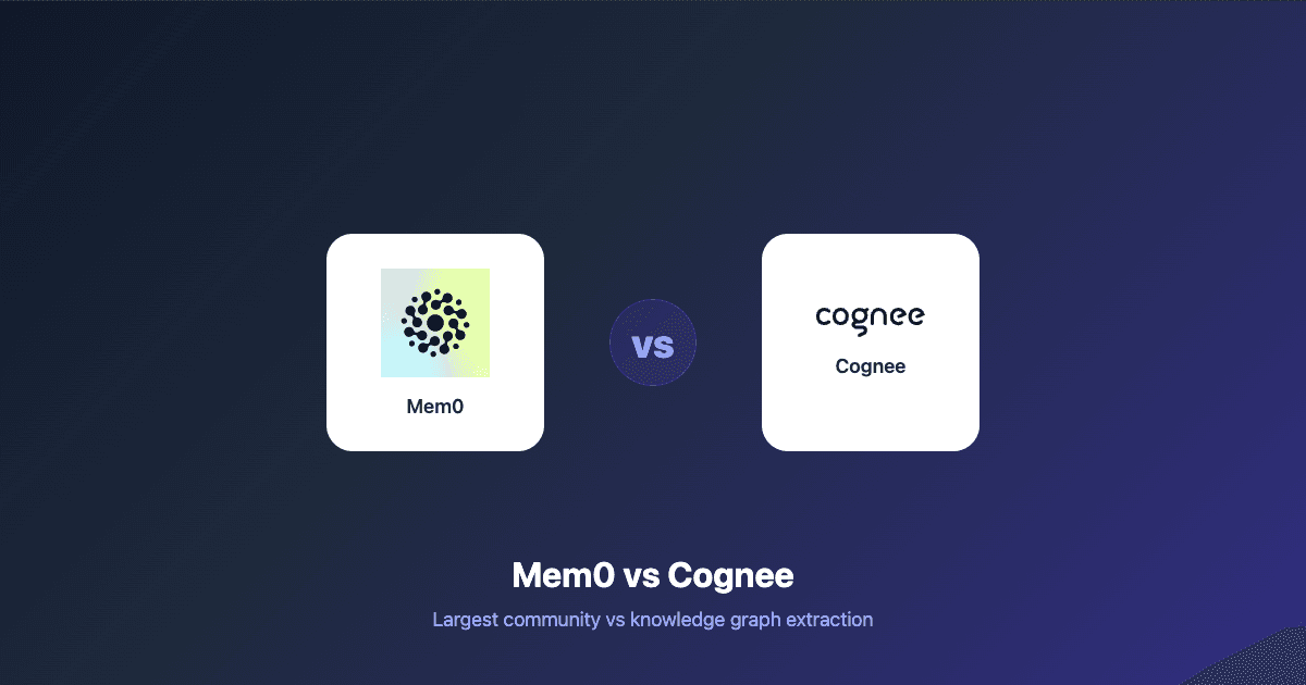 Mem0 vs Cognee: AI Agent Memory Compared (2026)