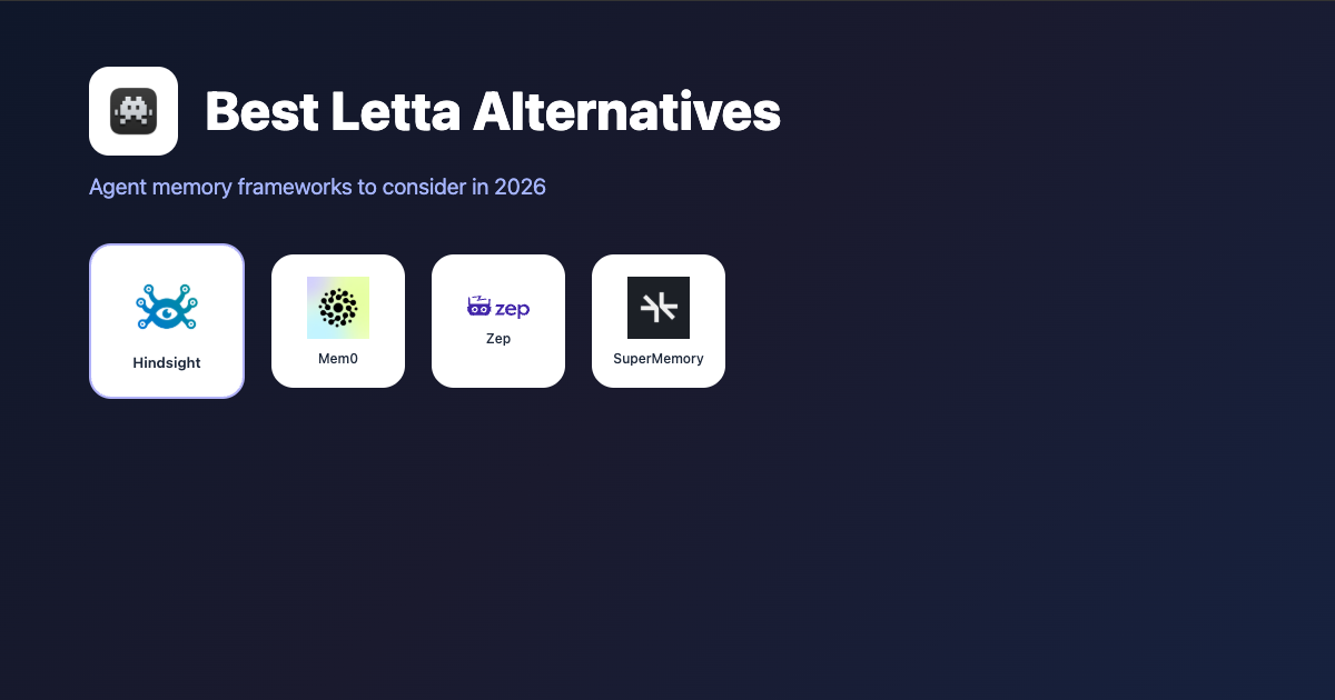 Best Letta Alternatives for AI Agent Memory in 2026