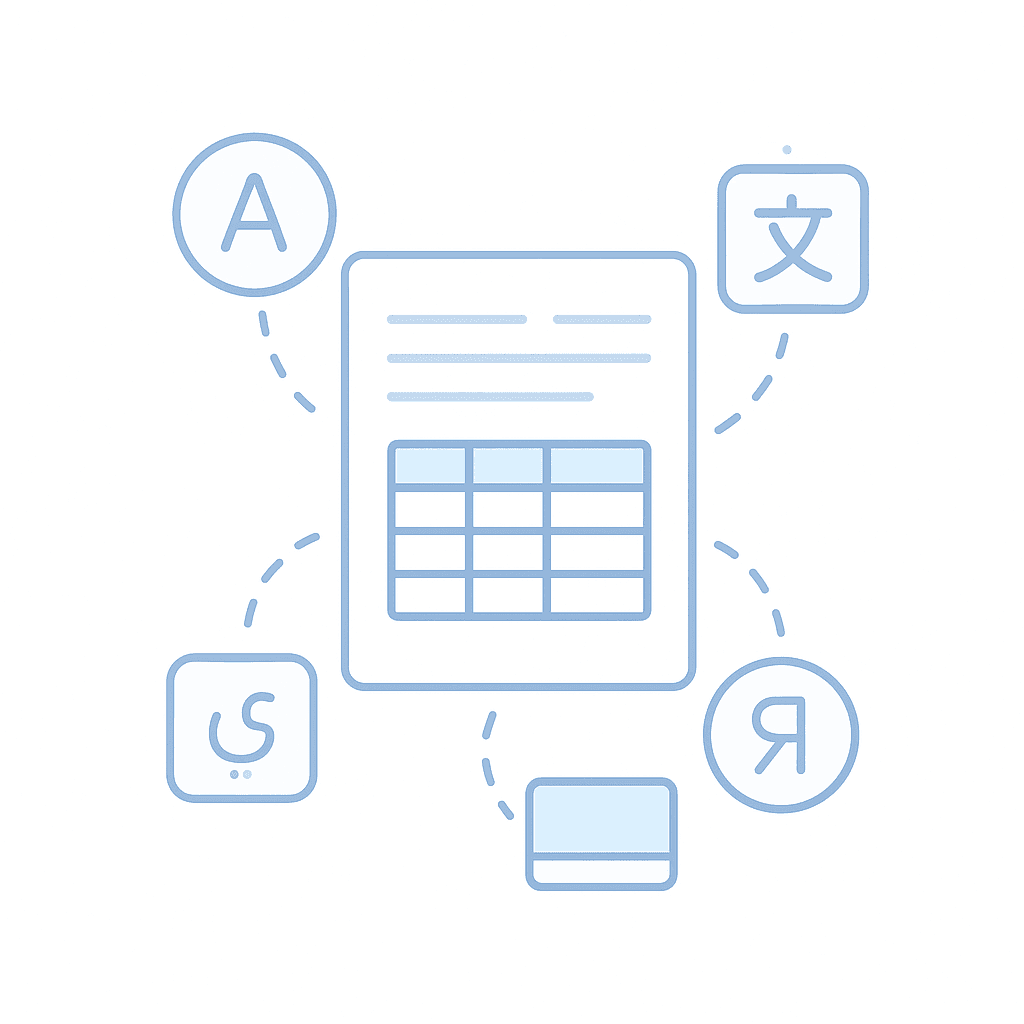 Multilingual document processing